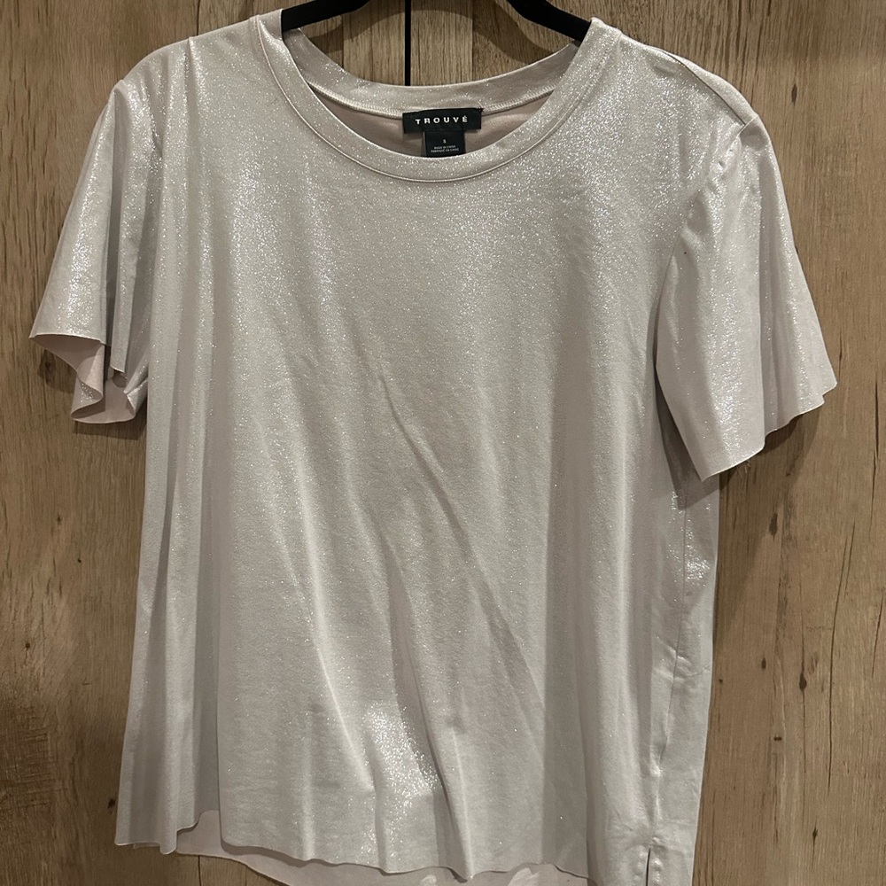 Women's Shimmering Cream Top
